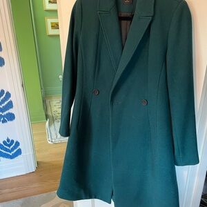 Kate Spade Saturday Elegant Green Wool Double-Breasted Women's Coat